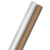 Hallmark Bulk Kraft Wrapping Paper with Cut Lines (2 Rolls: 160 sq. ft. ttl) White and Brown for Christmas, Hanukkah, Baby Showers, Weddings, Birthdays, Valentines Day, Arts & Crafts, Banners view 1