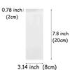 100 Count Clear Resealable Tall Thin Zip Bags, Long Thin Ziplock Bags - 3.1" x 7.8" (8 x 20 cm) view 2