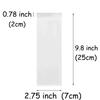 100 Count Clear Resealable Tall Thin Zip Bags, Long Thin Ziplock Bags - 2.7" x 9.8" (7 x 25 cm) view 2