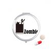 Zombie Cocktail with The Word Zombie Pill Case Pocket Medicine Storage Box Container Dispenser view 1
