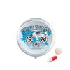 1974 Plane Aereo Touring Pattern Pill Case Pocket Medicine Storage Box Container Dispenser view 1