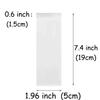 100 Count Clear Resealable Tall Thin Zip Bags, Long Thin Ziplock Bags - 2" x 7.4" (5 x 19 cm) view 2