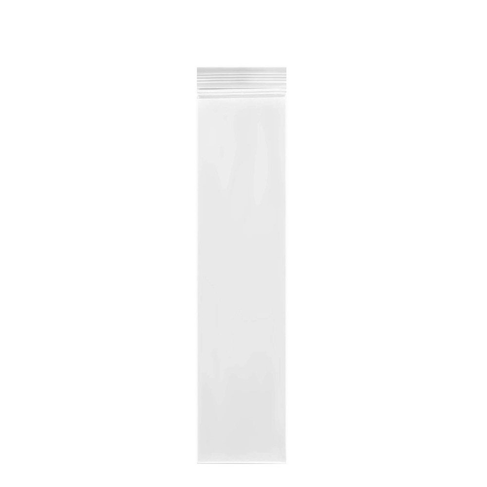 100 Count Clear Resealable Tall Thin Zip Bags, Long Thin Ziplock Bags - 2.7" x 13.7" (7 x 35 cm)