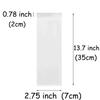 100 Count Clear Resealable Tall Thin Zip Bags, Long Thin Ziplock Bags - 2.7" x 13.7" (7 x 35 cm) view 2