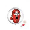 Switzerland Flag Facial Makeup Screaming Cap Pill Case Pocket Medicine Storage Box Container Dispenser view 1
