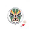 Peking Opera Head Colorful Chengyaojin Pill Case Pocket Medicine Storage Box Container Dispenser view 1