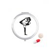Stretching Yoga Girl Keep Outline Pill Case Pocket Medicine Storage Box Container Dispenser view 1