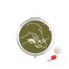 Painting Japanese Culture Green Flower Pill Case Pocket Medicine Storage Box Container Dispenser view 1