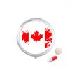 Canada Flavor Flag and Maple Leaf Pill Case Pocket Medicine Storage Box Container Dispenser view 1