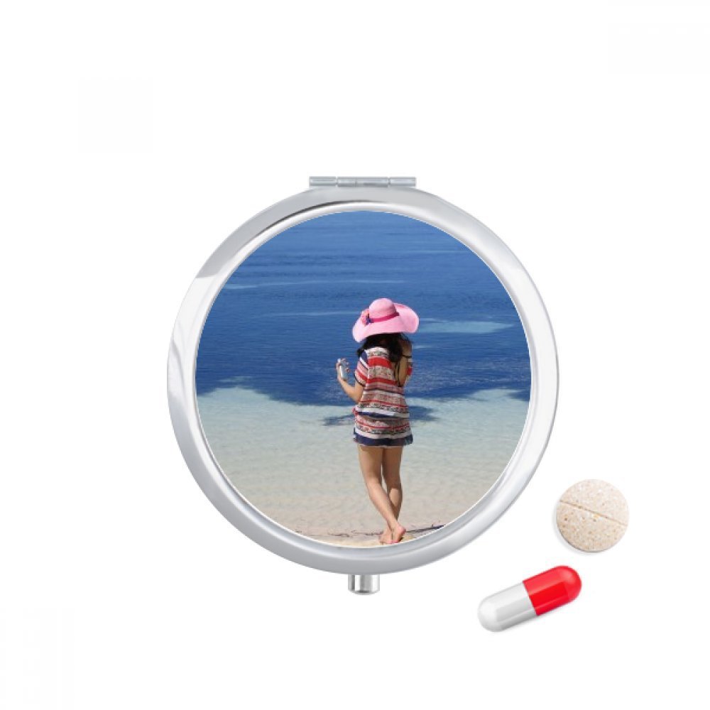 Beach Wave Ellie Yao Sea Back Sight Pill Case Pocket Medicine Storage Box Container Dispenser