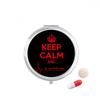 Quote Keep Calm Red Black Pill Case Pocket Medicine Storage Box Container Dispenser view 1