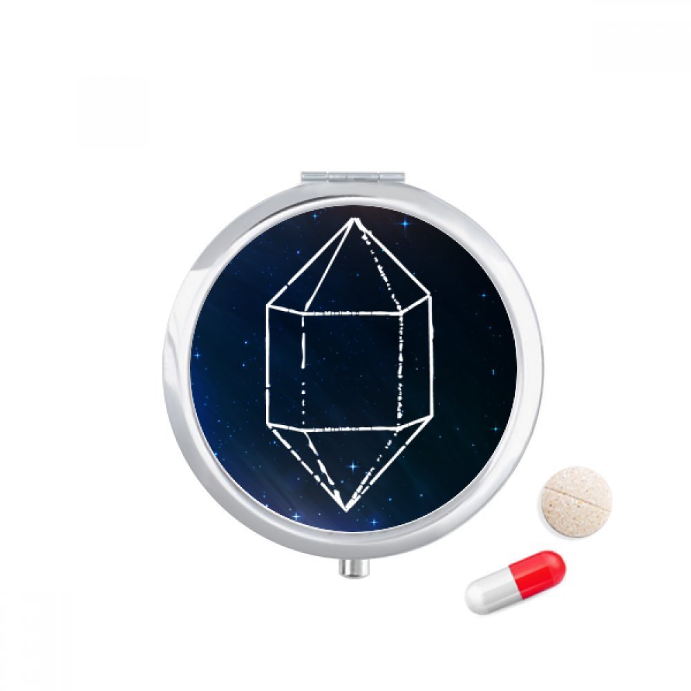 Star Crystal Blue Universe Sky Fantasy Pill Case Pocket Medicine Storage Box Container Dispenser
