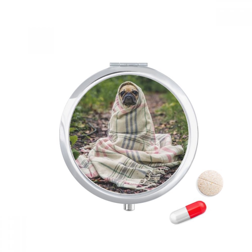 Bulldog Pet Photography Picture Pill Case Pocket Medicine Storage Box Container Dispenser