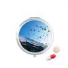 Birds House White Snow Sky Pill Case Pocket Medicine Storage Box Container Dispenser view 1