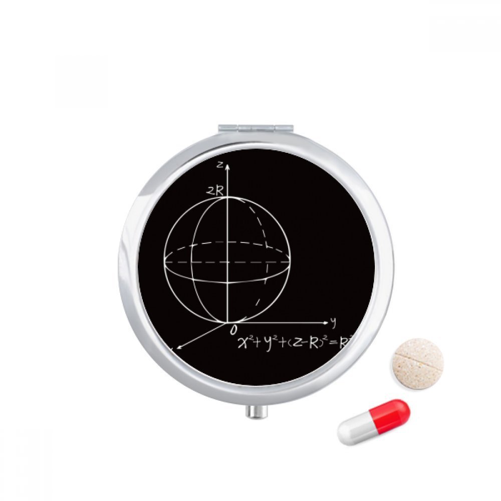 Math Kowledge Sphere Equation Pill Case Pocket Medicine Storage Box Container Dispenser