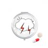 Weather Cloud Illustration Pattern Pill Case Pocket Medicine Storage Box Container Dispenser view 1