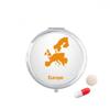 Yellow Europe Illustration Map Pattern Pill Case Pocket Medicine Storage Box Container Dispenser view 1
