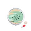Scatter Abstract Plants Art Pattern Pill Case Pocket Medicine Storage Box Container Dispenser view 1