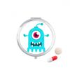 Universe and Alien Blue Cyclops Alien Pill Case Pocket Medicine Storage Box Container Dispenser view 1