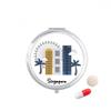 Singapore Flyer and Buildings Pill Case Pocket Medicine Storage Box Container Dispenser view 1