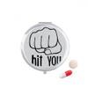 Black Fist Personalized Gesture Pattern Pill Case Pocket Medicine Storage Box Container Dispenser view 1