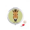 Brown Strong Wild Horse Animal Pill Case Pocket Medicine Storage Box Container Dispenser view 1