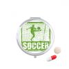 Football Player Scores Goal Football Pill Case Pocket Medicine Storage Box Container Dispenser view 1