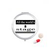 Shakespeare World is A Stage Pill Case Pocket Medicine Storage Box Container Dispenser view 1