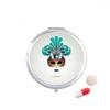 Cyan Head Happy Carnival of Venice Pill Case Pocket Medicine Storage Box Container Dispenser view 1