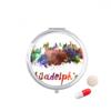 Philadelphia America City Watercolor Pill Case Pocket Medicine Storage Box Container Dispenser view 1
