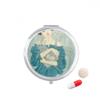 Blue Dress Beauty Chinese Painting Pill Case Pocket Medicine Storage Box Container Dispenser view 1