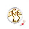 Egypt Figure Roller Skating Pattern Pill Case Pocket Medicine Storage Box Container Dispenser view 1