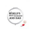 Dreaming World's Best Dad and Husband Quote Pill Case Pocket Medicine Storage Box Container Dispenser view 1