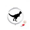 Dinosaur Black Bones Bone Pill Case Pocket Medicine Storage Box Container Dispenser view 1