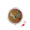 Flax Butterfly Tradition Design Embroidery Pill Case Pocket Medicine Storage Box Container Dispenser view 1