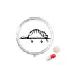 Smile Stripe Cat Lying Line Pill Case Pocket Medicine Storage Box Container Dispenser view 1