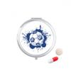 Ink Cartoon Football Blue Soccer Pill Case Pocket Medicine Storage Box Container Dispenser view 1