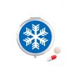 Blue Snowflake Winter Sport Outline Pill Case Pocket Medicine Storage Box Container Dispenser view 1