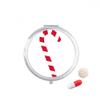 Christmas Crutch Red Festival Pill Case Pocket Medicine Storage Box Container Dispenser view 1