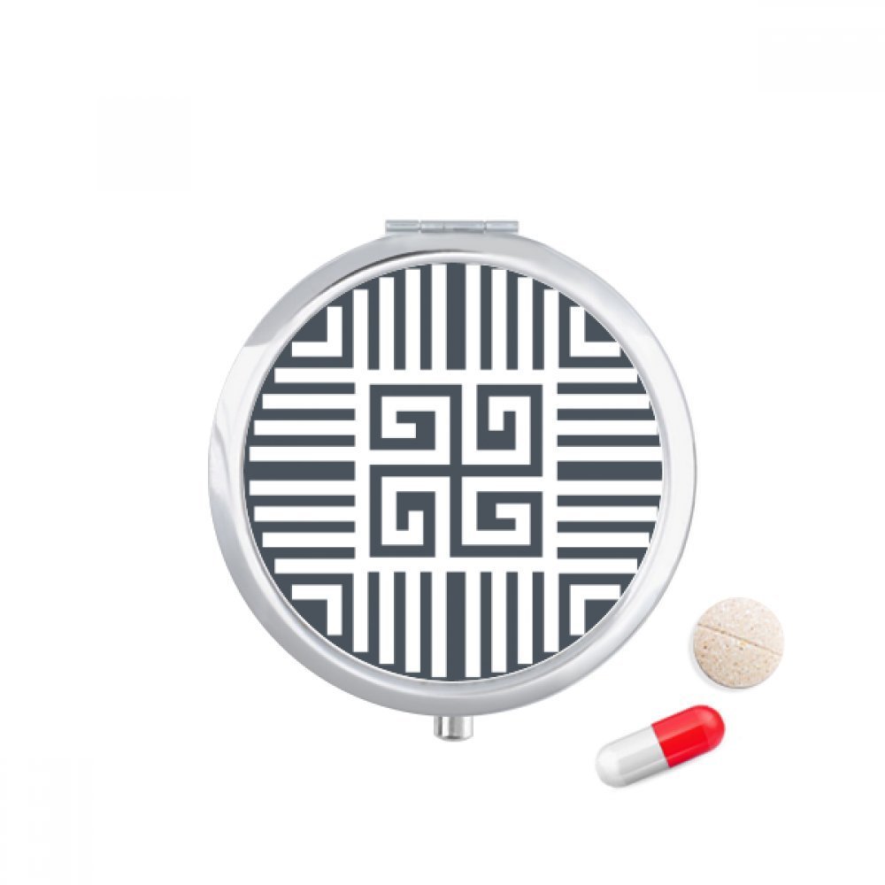 Traditional China Chinese Four Symbol Pill Case Pocket Medicine Storage Box Container Dispenser