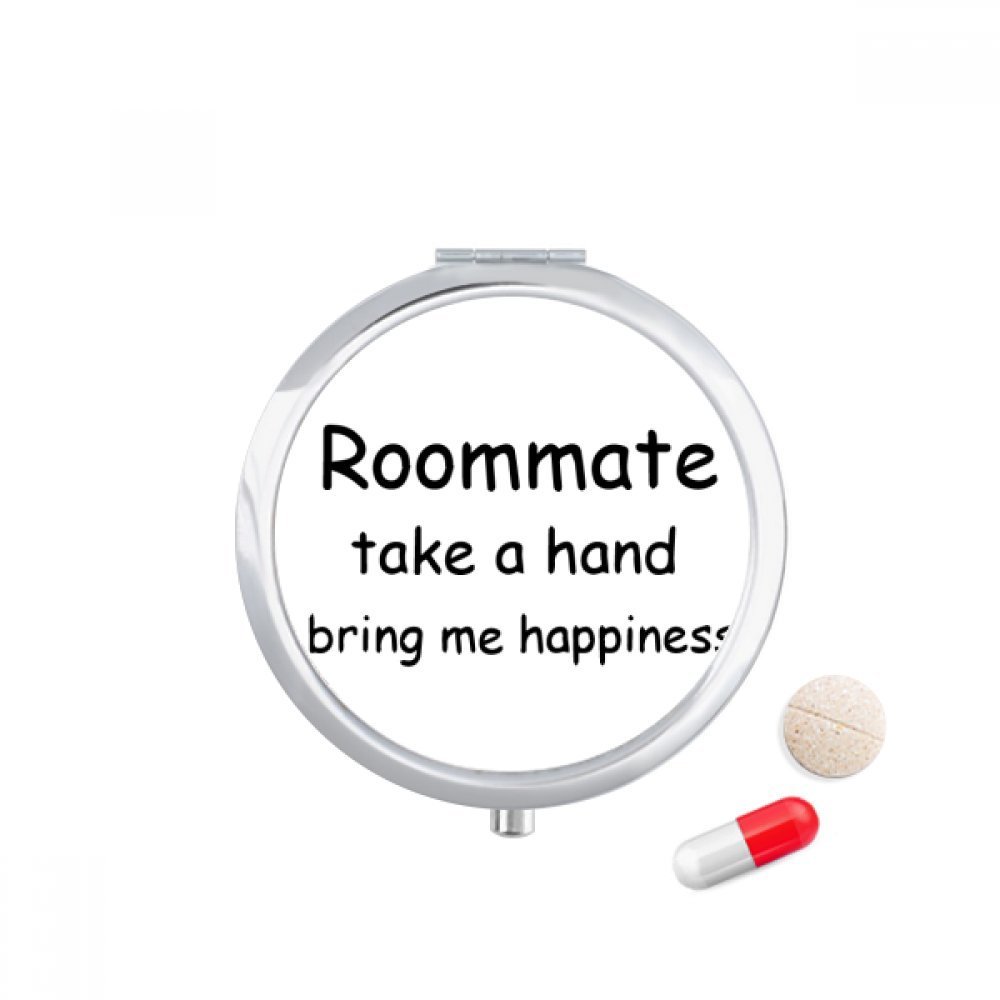 Roommate Take A Hand Bring Me Happiness Pill Case Pocket Medicine Storage Box Container Dispenser