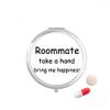 Roommate Take A Hand Bring Me Happiness Pill Case Pocket Medicine Storage Box Container Dispenser view 1