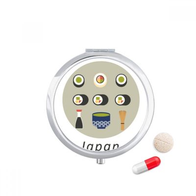 Traditional Japanese Local Food Sushi Pill Case Pocket Medicine Storage Box Container Dispenser