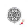 Black White Arabic Style Pattern Pill Case Pocket Medicine Storage Box Container Dispenser view 1
