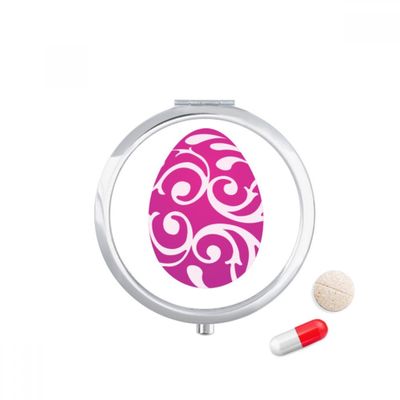 Easter Religion Festival Purple Egg Design Pill Case Pocket Medicine Storage Box Container Dispenser