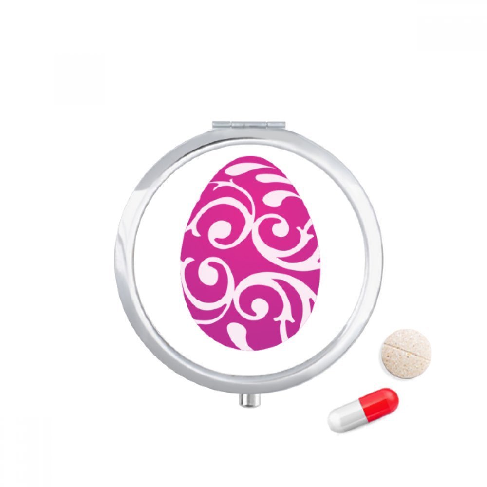 Easter Religion Festival Purple Egg Design Pill Case Pocket Medicine Storage Box Container Dispenser