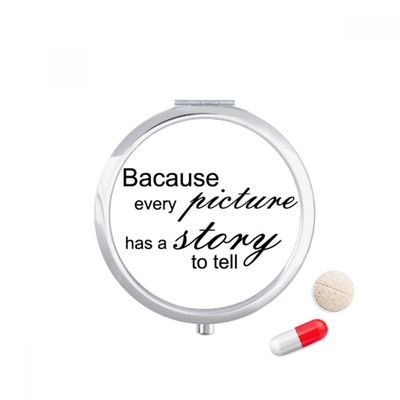 Story Picture Quote Pill Case Pocket Medicine Storage Box Container Dispenser
