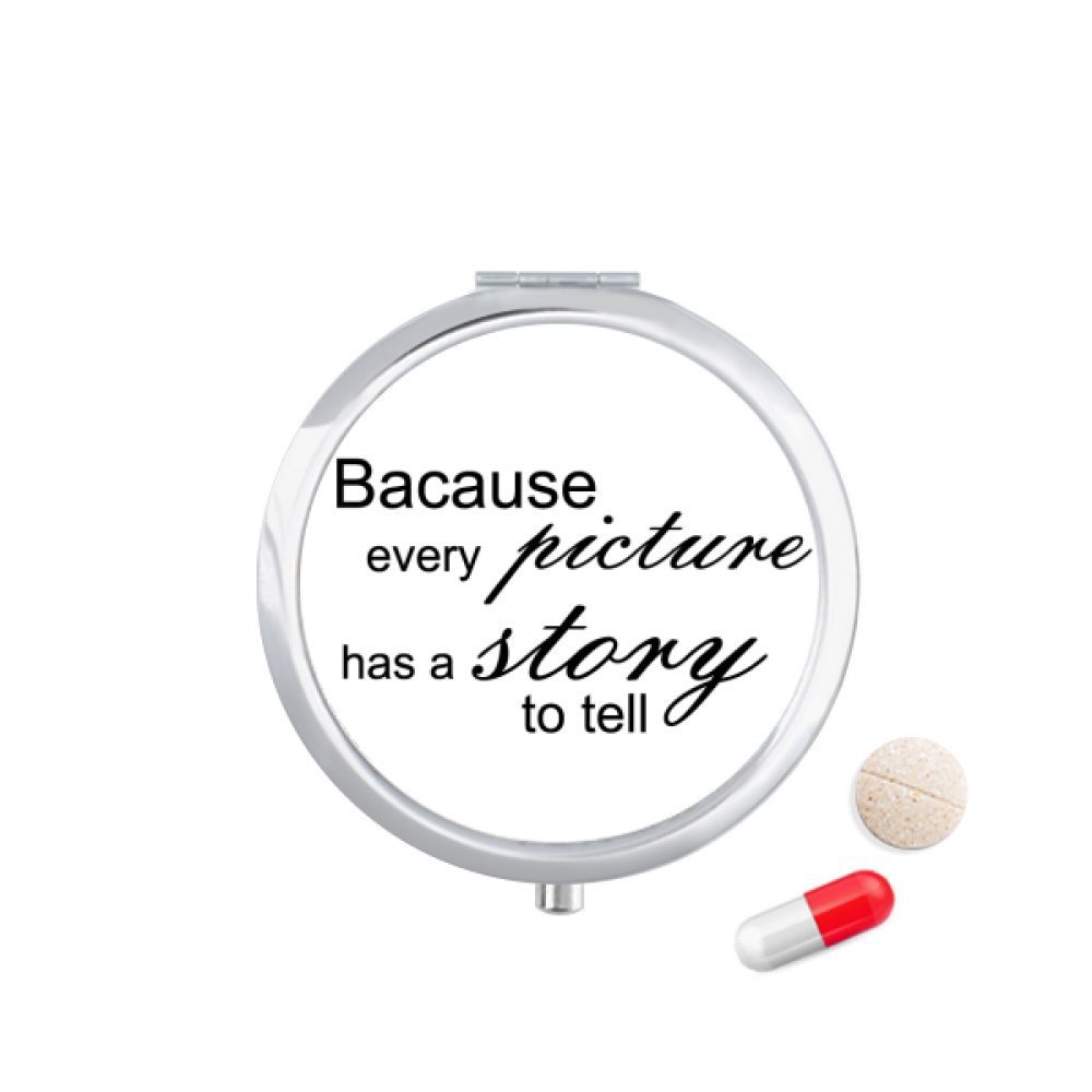 Story Picture Quote Pill Case Pocket Medicine Storage Box Container Dispenser