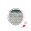 Fabric Flax Knit Gray Abstract Pill Case Pocket Medicine Storage Box Container Dispenser view 1