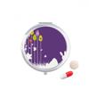 Easter Religion Festival Purple Butterfly Pill Case Pocket Medicine Storage Box Container Dispenser view 1